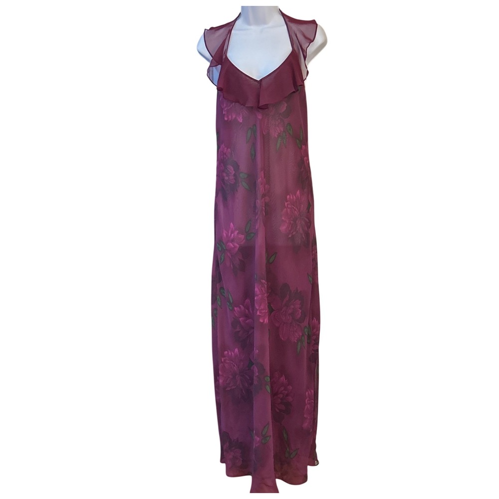 Vintage 90s Valerie Stevens Floral Maxi Nightgown Whimsigoth Fairycore Romantic
